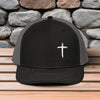 Cross Embroidered Snapback Trucker Hat