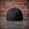 Waving Flag With Cross White Embroidery Flexfit Hat