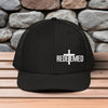 Redeemed With Cross Embroidered Richardson Snapback Trucker Hat