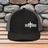 Redeemed With Cross Embroidered Richardson Snapback Trucker Hat