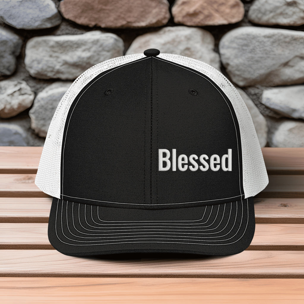 Blessed Embroidered Snapback Trucker Hat
