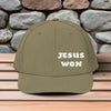Jesus Won Embroidered Snapback Trucker Hat