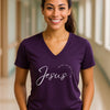 Jesus - The Way, The Truth, The Life Short Sleeve V-Neck T-Shirt