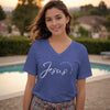 Jesus - The Way, The Truth, The Life Short Sleeve V-Neck T-Shirt