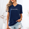 Woman Of Faith V Neck Tee