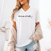 Woman Of Faith V Neck Tee