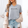 Woman Of Faith V Neck Tee