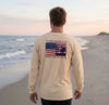 I Stand For The Flag Kneel For The Cross Comfort Colors Long Sleeve T Shirt