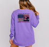 I Stand For The Flag Kneel For The Cross Comfort Colors Long Sleeve T Shirt