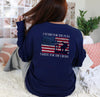 I Stand For The Flag Kneel For The Cross Comfort Colors Long Sleeve T Shirt