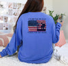 I Stand For The Flag Kneel For The Cross Comfort Colors Long Sleeve T Shirt