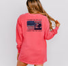 I Stand For The Flag Kneel For The Cross Comfort Colors Long Sleeve T Shirt