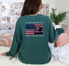 I Stand For The Flag Kneel For The Cross Comfort Colors Long Sleeve T Shirt