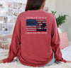 I Stand For The Flag Kneel For The Cross Comfort Colors Long Sleeve T Shirt