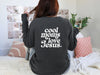 Cool Moms Love Jesus Comfort Colors Long Sleeve T Shirt