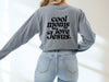 Cool Moms Love Jesus Comfort Colors Long Sleeve T Shirt