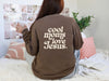 Cool Moms Love Jesus Comfort Colors Long Sleeve T Shirt