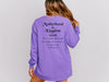 Motherhood Is Kingdom Work Comfort Colors Long Sleeve T Shirt, Christian Mom Shirt, Faith Based Mama Tee, Mother's Day Gift