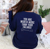You Are Worth More Than Your Failures Comfort Colors Long Sleeve T Shirt