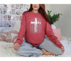 Flag With Cross Comfort Colors Long Sleeve T Shirt