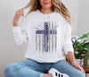 Flag With Cross Comfort Colors Long Sleeve T Shirt