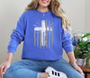 Flag With Cross Comfort Colors Long Sleeve T Shirt