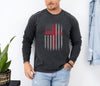 Flag With Cross Comfort Colors Long Sleeve T Shirt