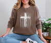 Flag With Cross Comfort Colors Long Sleeve T Shirt