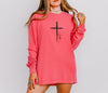 Cross With Faith Comfort Colors Long Sleeve T Shirt