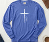Cross With Faith Comfort Colors Long Sleeve T Shirt