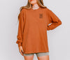 PRAY + Cross Relaxed Fit Comfort Colors Long Sleeve T-Shirt