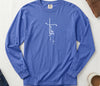 Faith + Cross Comfort Colors Long Sleeve T Shirt