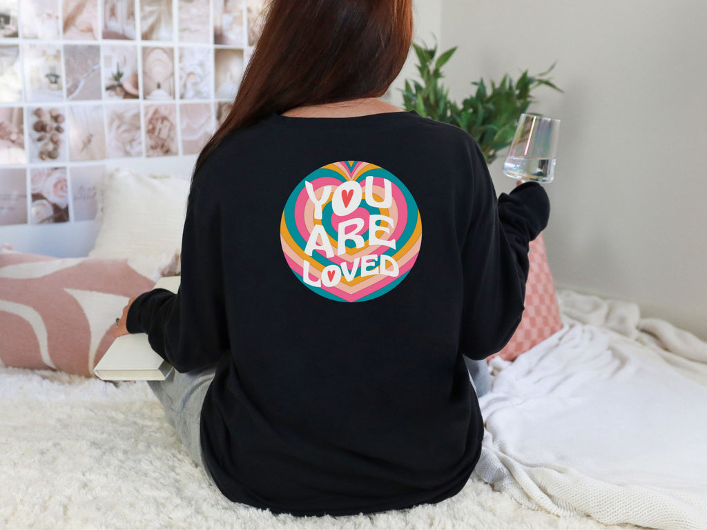 You Are Loved Retro Comfort Colors Long Sleeve T Shirt