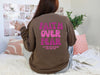 Faith Over Fear Pink/ White Comfort Colors Long Sleeve T-Shirt