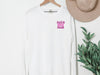 Faith Over Fear Pink/ White Comfort Colors Long Sleeve T-Shirt