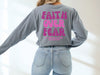 Faith Over Fear Pink/ White Comfort Colors Long Sleeve T-Shirt