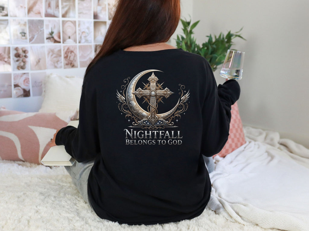 Nightfall Belongs To God Comfort Colors Long Sleeve Tee