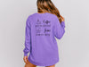 Coffee Gets Me Started Jesus Keeps Me Going Comfort Colors Long Sleeve T Shirt