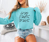 God Loves Dogs Comfort Colors Long Sleeve T-Shirt