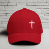 White Cross Embroidered Flexfit Hat
