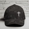 White Cross Embroidered Flexfit Hat