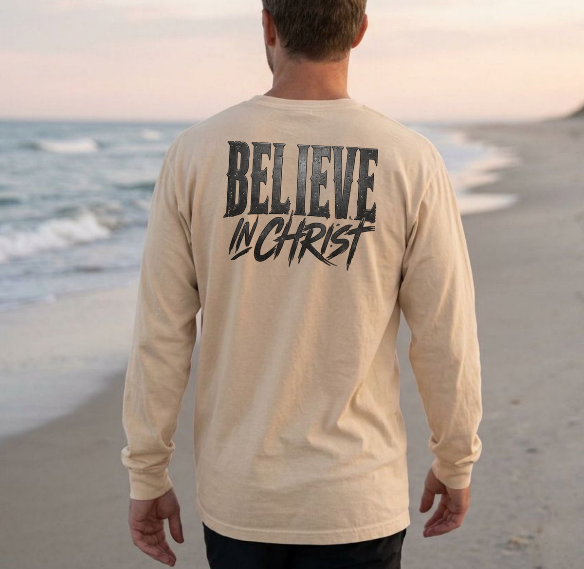Believe In Christ 2 Comfort Colors Long Sleeve T Shirt