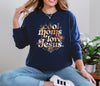 Cool Moms Love Jesus - Boho Comfort Colors Long Sleeve T Shirt