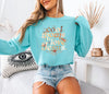 Cool Moms Love Jesus - Boho Comfort Colors Long Sleeve T Shirt