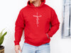 Jesus Cross Vertical Script Hoodie