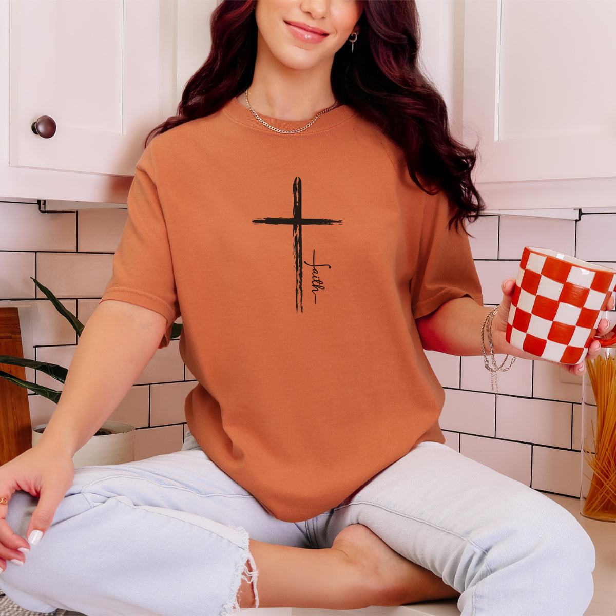 Cross With Faith Unisex Comfort Colors T Shirt