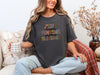 Comfort Colors T-Shirt featuring Jesus Flannels Pumpkins Sweaters Blessings for a cozy Christian autumn graphic t-shirt look.
