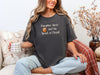 Pumpkin Spice and the Spirit of Christ T-Shirt in Pepper color, ideal for fall and celebrating faith, pumpkin spice Christian t-shirt.