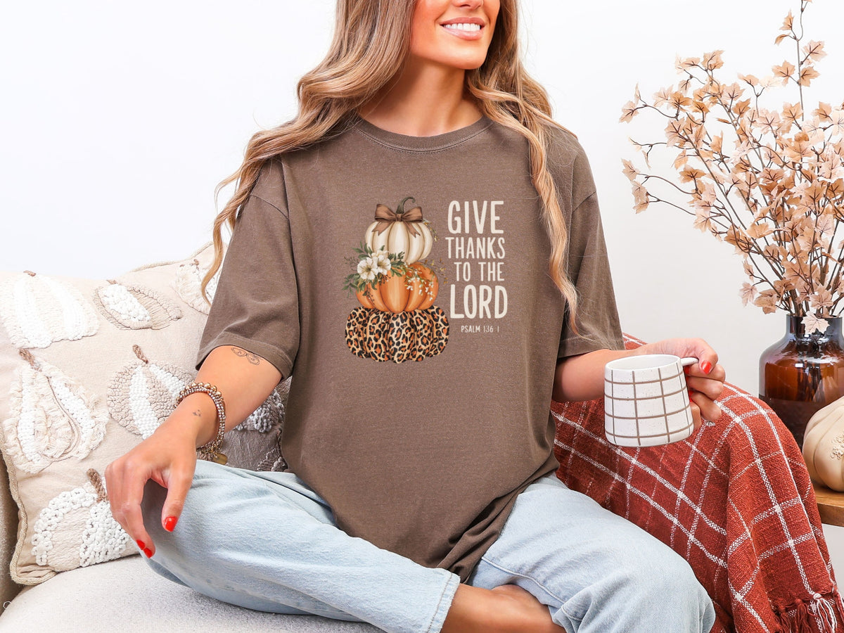 Give Thanks to the Lord Pumpkin Harvest T-Shirt