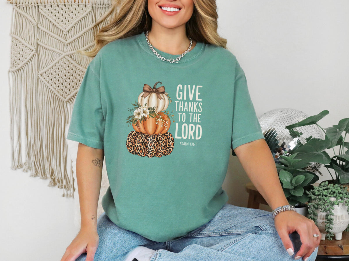 Give Thanks to the Lord Pumpkin Harvest T-Shirt